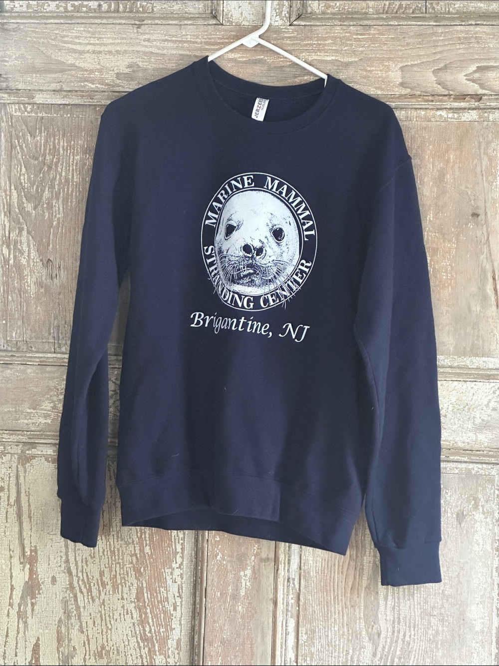Marine Mammal Stranding Center Brigantine NJ Navy Crewneck Sweatshirt